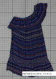 Xhilaration Women's One Shoulder Shift Dress Blue Stripe XS