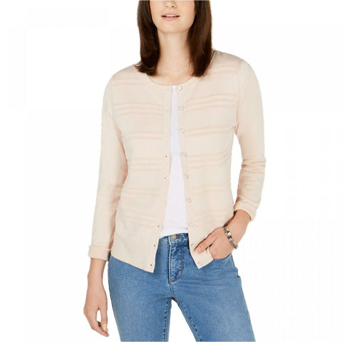NWT Charter Club Womens Button Front Textured Cardigan. 100025439MS Small