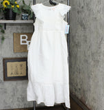 Cat & Jack Girls' Woven Short Sleeve Maxi Dress White L