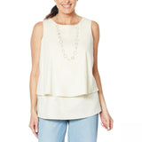 DG2 by Diane Gilman Women's SoftCell Chambray Easy Tank Top