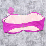 Shade & Shore Women's Ribbed Bandeau Bikini Top