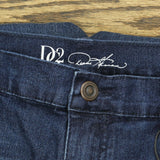 DG2 by Diane Gilman Plus Size Embroidered And Frayed Wide-Leg Jeans