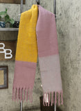 Vero Moda Women's Fringe Rectangle Laura Color Block Scarf