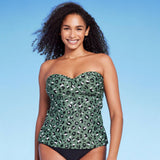 Kona Sol Women's Bandeau Tankini Top w/ Removable Straps