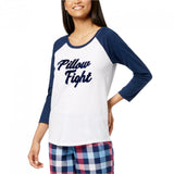 Jenni by Jennifer Moore Women's Raglan Sleeve Pillow Fight Pajama Top