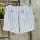 NWT Briggs Women's Smoked Waist Linen Blend Shorts. 1372191 Small