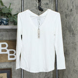 Nic+Zoe Petite Textured Knit Long-Sleeve Countryside Knit Top