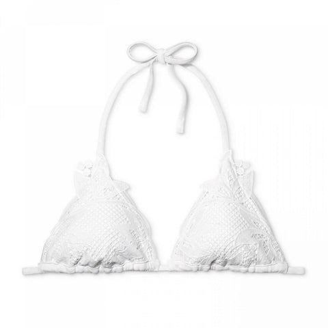 Xhilaration Women's Lace Applique Triangle Bikini Top