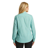 Port Authority Ladies Long Sleeve Gingham Easy Care Shirt. L654 X-Small