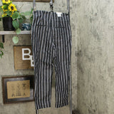 Who What Wear Women's Striped High Rise Cropped Straight Trousers