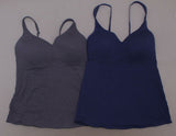 Rhonda Shear Women's Plus Size 2 Pack Cotton Molded Cup Camisoles