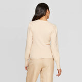 A New Day Women's Rib Cuff V-Neck Pullover Sweater