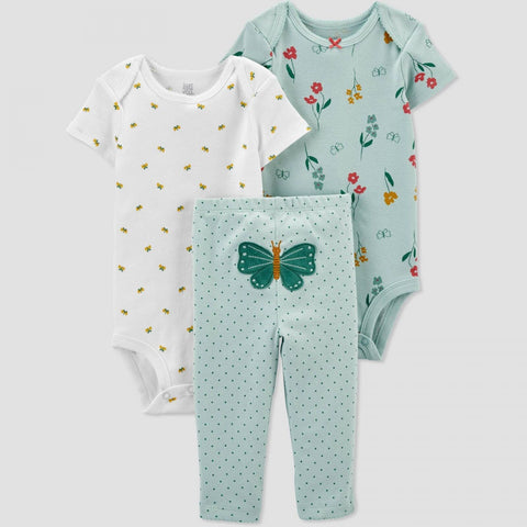 Just One You Made By Carter's Baby Girls' Butterfly Top & Bottom Set