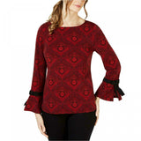 Charter Club Women's Petite Bow-Sleeve Top Blouse