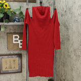 NWT Material Girl Juniors Zipper-Hem Choker Sweater Dress. MGS00007 Large