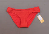 Kona Sol Women's Mid Coverage Ribbed Tab Hipster Bikini Bottom