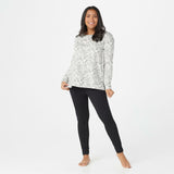 NWT AnyBody Womens 100% Cotton Shibori Long Sleeve Top. A374520-Reg L