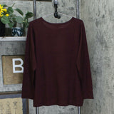 Martha Stewart Plus Size Merino Wool Blend Long Sleeve Sweater