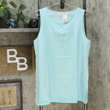 Linea by Louis Dell'Olio Women's Sleeveless Henley Swing Top