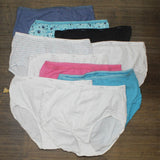 Hanes Women's 10pk Cotton Classic Briefs PW40AD Colors May Vary 10