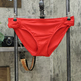 Kona Sol Women's Medium Coverage Tab Side Hipster Bikini Bottom Red XL