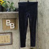 Cuddl Duds Women's Double Plush Velour Leggings Nocturne Navy Small