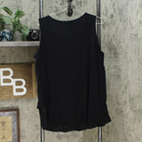 DG2 by Diane Gilman Women's Softcell Denim Easy Tank Top Black Large