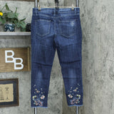 Laurie Felt Women's Classic Denim Stiletto Jeans With Embroidery