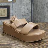 A New Day Women's Esperanza Wide Width Wedge Heels Taupe Brown 8W