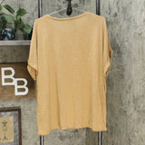 DG2 by Diane Gilman Women's Slub Burnout Pocket T-Shirt Khaki Plus 1X