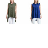 Fever Women's Sleeveless High Low Tunic Blouse