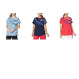 DG2 by Diane Gilman Women's Tie Dye Side Tie T-Shirt