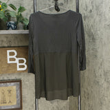 Alfani Women's Mixed Media Hi Low Tunic Top