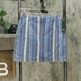 Wild Fable Women's Striped High-Rise Seamed Denim Mini Skirt