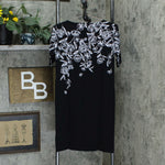 NWT Karen Scott Petite Floral Print Roll Cuff Knit Shirt Dress. 100082293PT PP