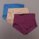 Rhonda Shear Women's 3 Pack Smooth Pinup Brief Panties With Lace Trim