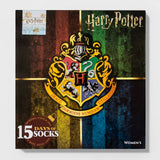 Harry Potter Women's Hogwarts Crest 15 Days Of Socks Advent Calendar