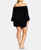 City Chic Trendy Plus Size Off The Shoulder Romper