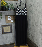 NWT Du Jour Women's Petite Sleeveless Crochet Bodice Maxi Dress Petite Large