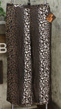 IMAN Women's Plus Size Boho Chic Printed Wide Leg Pants With Pockets