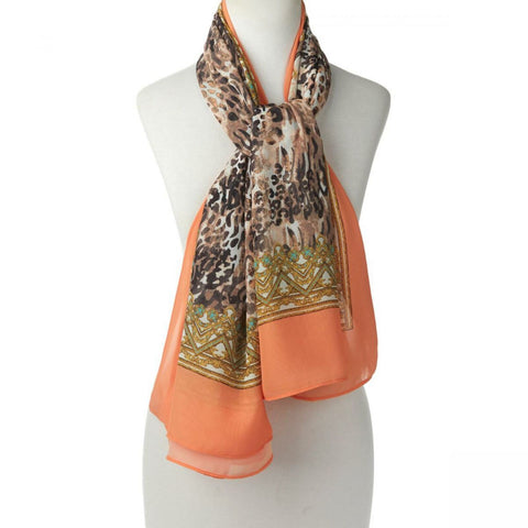 DG2 by Diane Gilman Women's Square Chiffon Printed Scarf