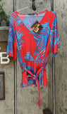 IMAN Women's Boho Chic Faux Wrap Blouse