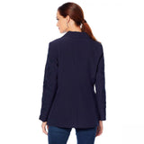 DG2 by Diane Gilman Women's Embroidered Gabardine Blazer Jacket