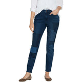 Martha Stewart Women's Patchwork 5-Pocket Ankle Jeans