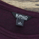 Buffalo Women's Ribbed Long Sleeve Soft And Cozy Top 1323776 Purple Medium