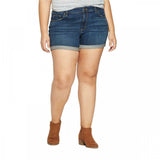 Universal Thread Women's Plus Size Roll Cuff Jean Midi Shorts