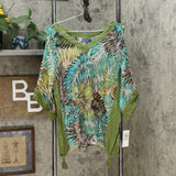 Democracy Women's Plus Size East West Tassel Top
