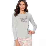HUE Women's 2 Piece Whimsical Print Pajama Set With Socks