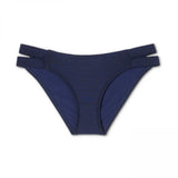 Kona Sol Women's Ribbed Double Tab Hipster Bikini Bottom