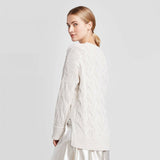 Prologue Women's Crewneck Cable Knit Pullover Sweater